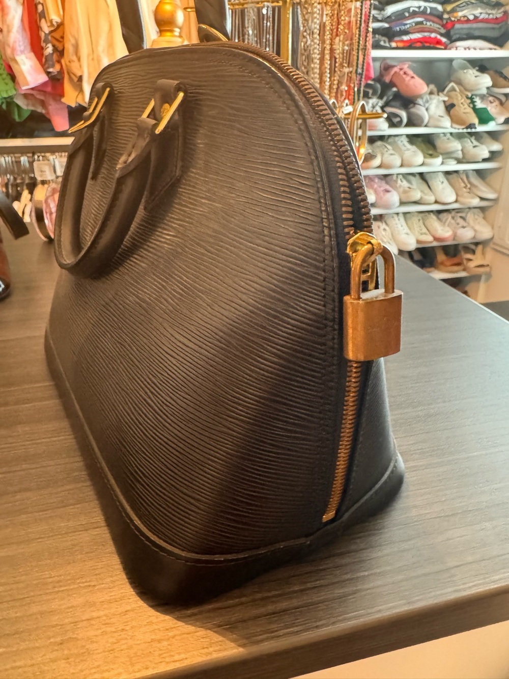 Louis Vuitton Medium Black Epi Alma Handbag - Picture 3 of 4